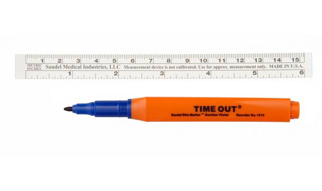 No Roll Skin Marker (S) with flex ruler (100pcs)